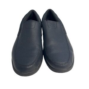 TredSafe men size 7.5 work or comfort loafers. Navy blue/black slip resistance.